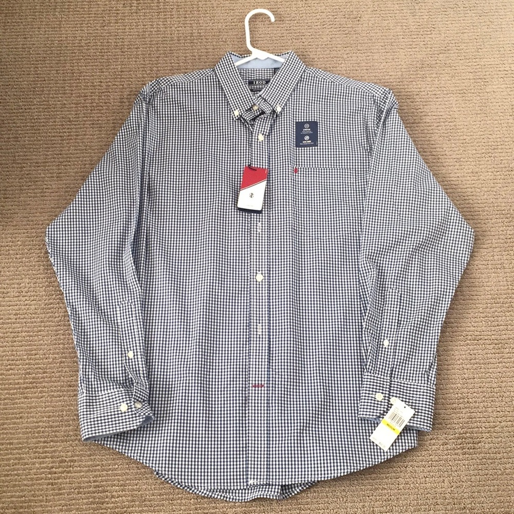 IZOD Non Iron The Advantage Gingham Shirt